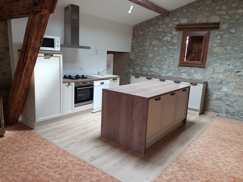 Coordination de travaux-Architecture d'intérieur-Réfection Maison Familiale secondaire- Tournon sur rhône-Ardèche-Séjour-cuisine ouverte (3)