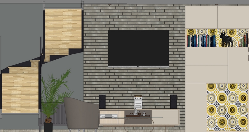 Coordination de travaux-Architecture d'intérieur-Projet 3D-Appartement Rénovation-Vue en Coupe- Ronat (3)