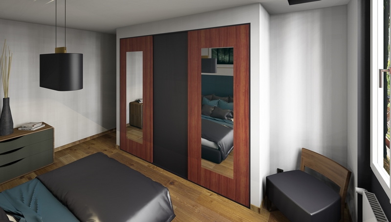 Coordination de travaux-Architecture d'intérieur-Projet 3D-Appartement Familial-Commode-Armoire-Perspectives 3D-réaménagement-Ginel-Chambre2-Image2