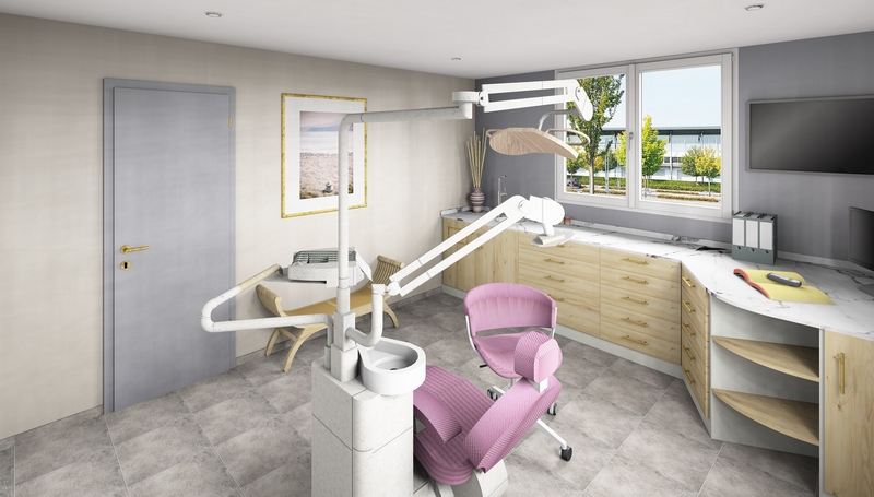 Coordination de travaux-Architecture d'intérieur-Projet 3D-Cabinet de Dentiste-Sur Mesure-Plantes-Perspectives 3D-Bellaiche-Image4