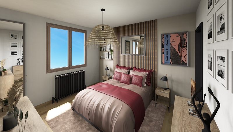 Coordination de travaux-Architecture d&rsquo;intérieur-Projet 3D-Relooking et Rénovation Maison Etage-Perspectives-Cordier-Suite des Maîtres-Agencement