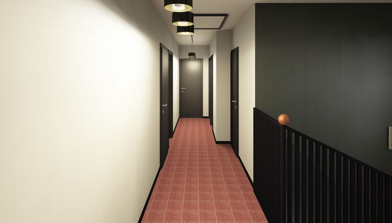 Coordination de travaux-Architecture d&rsquo;intérieur-Projet 3D-Relooking et Rénovation Maison Etage-Perspectives-Mercurol-Cordier-Couloir