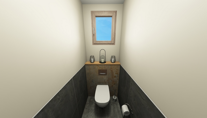 Coordination de travaux-Architecture d&rsquo;intérieur-Projet 3D-Relooking et Rénovation Maison Etage-Perspectives-Mercurol-Cordier-WC