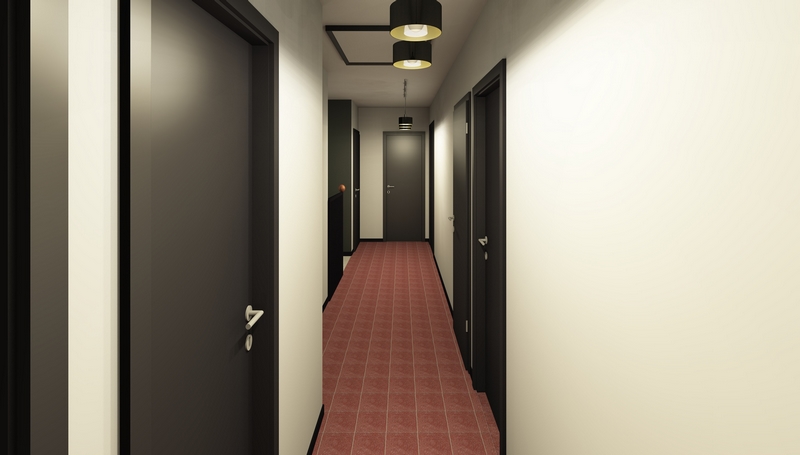 Coordination de travaux-Architecture d'intérieur-Projet 3D-Rénovation Maison Etage V2-Perspectives-Mercurol-Cordier-Couloir-Décoration
