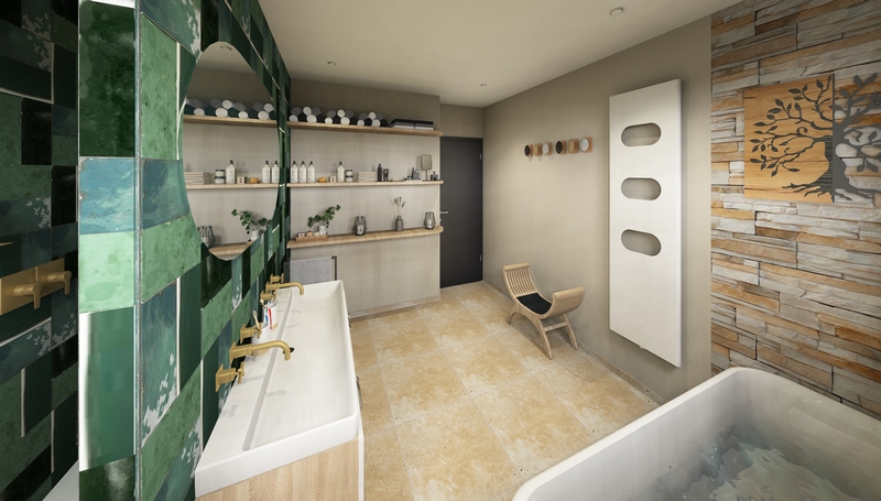 Coordination de travaux-Architecture d'intérieur-Projet 3D-Rénovation Maison Etage V2-Perspectives-Mercurol-Cordier-SDB-Décoration