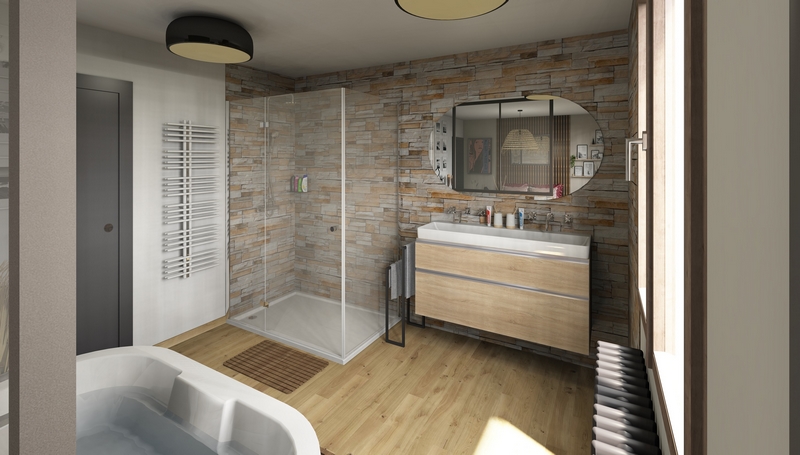 Coordination de travaux-Architecture d'intérieur-Projet 3D-Rénovation Maison Etage V2-Perspectives-Mercurol-Cordier-Suite des Maîtres-Artisans