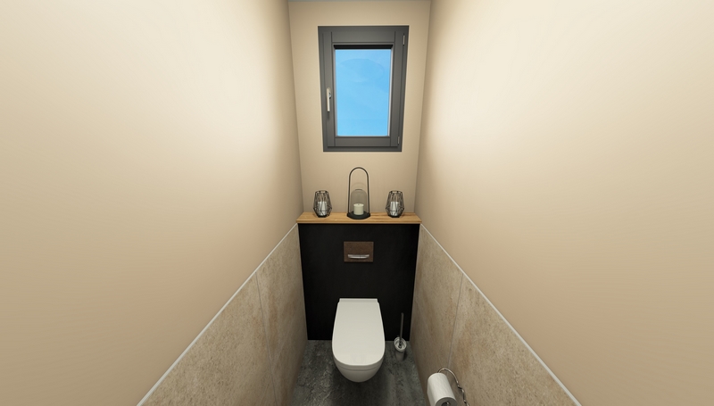 Coordination de travaux-Architecture d'intérieur-Projet 3D-Rénovation Maison Etage V2-Perspectives-Mercurol-Cordier-WC